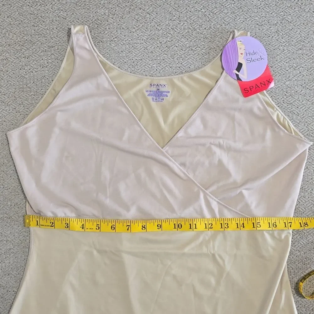 Spanx Hide And Sleek Tan Criss Cross Cami Shapewear - Size 2X